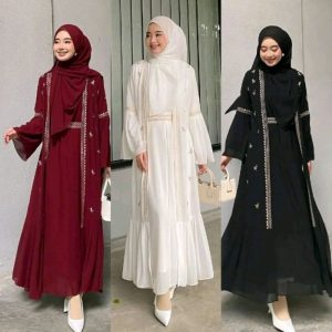 Safwa Abaya Turkey Hitam Mewah Elegan Terbaru 2025